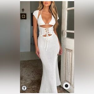 NWT EMILIANA MAXI DRESS WHITE